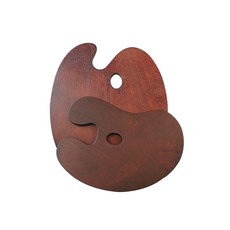 수채화 플레이트 원목 1. 미대생 유화 파레트 팔레트, 1개, 30x40 중형 타원형 류안 보드 없음, 기본 색상