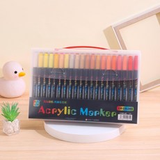 미니플 듀얼 컬러팁 아크릴 마케펜 세트, 1세트, 120개