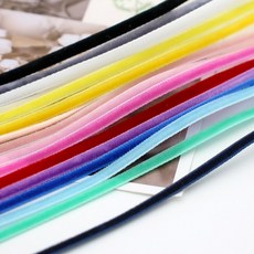 (인형소품) 3mm 벨벳리본 단면벨벳리본, 1개, 로얄블루