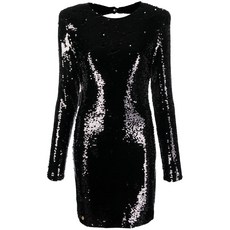 필립플레인 시퀸 장식 긴소매 드레스