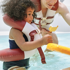 오우아스튜디오 넥튜브 착용형 조끼 아동 성인, 번 레드, 1개