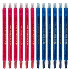 지구화학 투명이 낱색 색연필 1타(12자루), 빨강6개+파랑6개, 1개