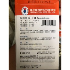花花世界 園藝種子 家庭園藝特選種子, 1個, 西洋南瓜-千歲