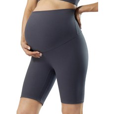포스디바 여성용 배 위에 리브드 모선 바이커 반바지 - 5인치8인치 버터 소프트 임신 운동 운동용 쇼트