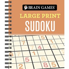 (영문도서) Brain Games - Large Print Sudoku (Orange) Spiral, Publications International,..., English, 9781640300958