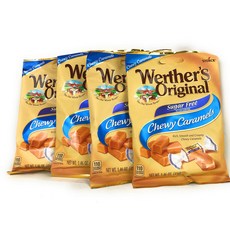 Werther's 쫄깃한 카라멜 캔디 오리지널 무설탕 1.46 온스 4개 팩 Werther's 쫄깃한 카라멜 캔디 오리지널 무설탕 1.46 온스 4개 팩, 1개, 41g