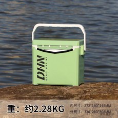 新款釣魚箱全套 超輕便迷你釣箱 多功能20升釣魚裝備 (臺灣出貨), 1個, 10L中國綠/平板款（無升降腳）