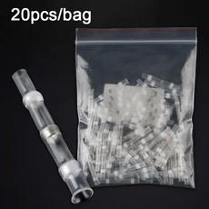 10/20/50PCS 열 수축 슬리브 와이어 커넥터 방수 SST-S11 AWG26-24 절연 버트 와이어 주석 도금 구리 솔더, 02 20PCS