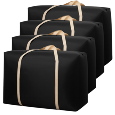 일상공식 이사 이불보관 가방 특대형, 4개, 블랙