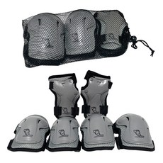 발로타 유아동용 무릎 + 손목 + 팔꿈치 보호대세트, 그레이, 1세트