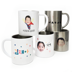어린이집 스텐 양치컵 주문제작 사진 문구 인쇄 유아 칫솔컵, 1개, 올스텐_S