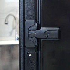 冰箱門關不緊固定扣密封卡扣兒童冰箱安全鎖, 黑色1個, 1個