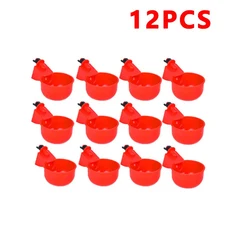 호환 치킨 오리 마시는 컵 자동 술꾼 피더 플라스틱 가금류 농장 물 쉬운 설치 거위, 04 12pcs