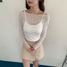 Twenty 美感純欲--舒芙蕾透膚高質感小可愛上衣 2501245
