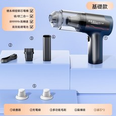 Royalstar 無線手持集塵機 吸/吹二合一 居家車內灰塵毛屑清理, 如图, 基礎6件套