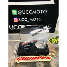 UCC機車精品店 GOWORKS 迷你端子鏡 M2 蛤蛤鏡 後視鏡, 黑, 1個