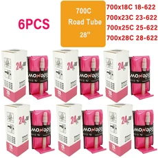 RideNow 초경량 TPU 자전거 내부 튜브 700x18 25 28 32 도로 MTB 자전거 프랑스어 밸브 길이 45 65 85mm 자, [10] 6PCS 700C 24g, [01] 45mm with Patch kit, 11 6PCS 700C 24g