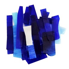 스테인드글라스 재료 조각 투명 유리공예 62종, 1개, 파란색100g파란색혼합얇은스트립