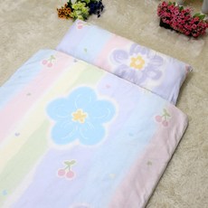 도톰한 패드/오픈형/순면100%/일체형/어린이집 낮잠이불/가방포함/나비드림, 플라워