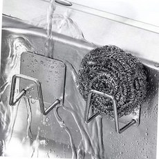 주방 씽크대 스텐 수세미 거치대 무타공 수세미랙 무타공걸이 주방수납 싱크대정리