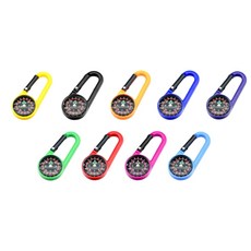 Carabiner Compasses Navigation Tool compatible with Teen Adult Hiking Camping Compasses Portable, Mixed colors, 9개