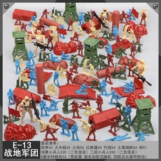 군인 피규어 솔져 모형 블록 선물 장난감 소품 전역 모델 육군 감사패 조각 밀리터리, E13 전장 (보관함 포함)