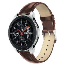 갤럭시 워치 기어 S3 S2 46mm 42mm 호환 소가죽 버클 시계줄 밴드 스트랩 줄 삼성, 브라운 22mm (페이지모델명참조), 1개