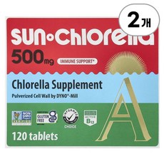 선 클로렐라 클로렐라 서플리먼트 Sun Chlorella Chlorella Supplement 120정, 2개