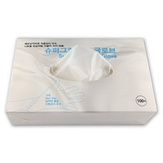슈퍼그립 착용감이 좋은 TPE 위생장갑 공용사이즈 중형 100매, 1세트, 100개
