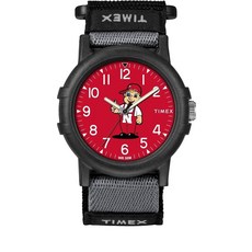 Timex Unisex Collegiate Recruit 38mm Watch - Iowa Hawkeyes Black Fabric Strap