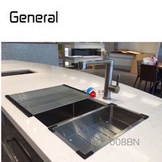 富爾康 General廚房不鏽鋼龍頭 MJ-008BN 不鏽鋼冷熱水龍頭 名將無鉛水龍頭 台面式龍頭, 1個