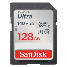 샌디스크 울트라 SD 메모리 카드 U1 C10, 128GB, 1개
