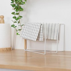 접이식 우드핸들 3단 행주걸이 수세미걸이 행주건조대