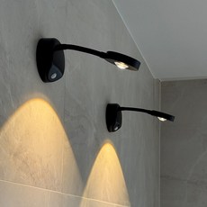 파카이라이트 스팟 무타공 대용량배터리 LED 센서 조명 리모컨포함 센서등, 1개, 블랙