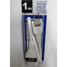 明家 (PS-117) 1開1插 安全中繼線 1尺 (30cm) 插座, 1個