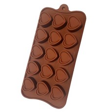 베이킹존 실리콘몰드-입체하트15구, 1개