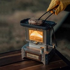 휴대용 오일램프 스토브 조명 캠핑 아이언 스토브, 1개