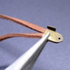 가죽 팔찌 만들기 마감 코드 클립 부자재 스트랩 메탈 끝단 매듭 로프 버클 제작 4mm, A 골드, 1개