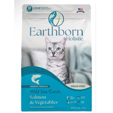底價屋 新包裝上市 5.67KG Earthborn 原野優越 農場低敏無穀貓糧 野生魚口味 無穀低敏配方, 1個