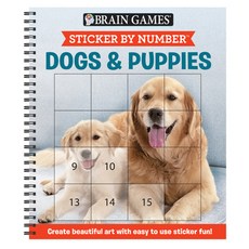 Brain Games - Sticker by Number: Dogs & Puppies (Square Stickers): Create Beautiful Art with Easy to... Spiral, Publications International,..., English, 9781645581758