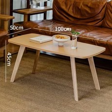 미니 좌탁 원목 좌식식탁 단층 거실 이동식 목재 원목색, A. 원목색-단층-100cm(접기불가)