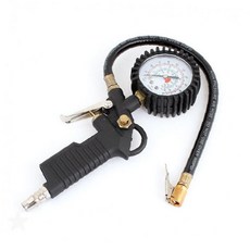 타이어 공기압 측정기 건타입 게이지 주입기 일체형 고무 보호 커버 차량용 공구, 상세페이지 참조, 1개