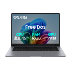 삼성전자 갤럭시북6 NT760VJT-A51A 16인치(40.6cm) 코어Ultra5 인텔16세대 노트북 한컴오피스팩 동봉, T-A51A, Free DOS, 16GB, 256GB, 그레이