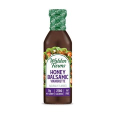 왈든 팜스 허니 발사믹 비네그레트 샐러드 드레싱 340.2g Walden Farms Honey Balsamic Vinaigrette – Calorie-Free Low Carb, 12 Fl Oz (6팩), 1개