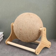 貓抓板立式耐磨不掉屑磨爪器自嗨解悶貓玩具, 1個, 大風車貓抓球, 原木色