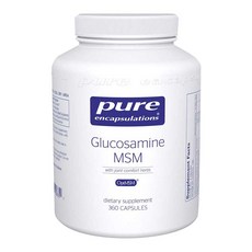 Pure Encapsulations 葡萄糖胺MSM保健膠囊, 1個, 360 件