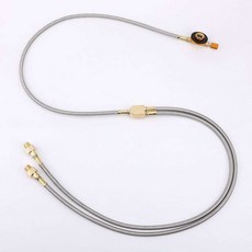 변환 라인 1:2 밸브 어댑터 버너 스토브 분배기 2구, D_플랫연장코드_비자동_플러그포함, 1개