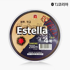 TJ코리아 에스텔라 200m 카고 원투 전용 낚시 원줄 싱킹타입 강력한 원사 ( 에스텔라 200m), TJ에스텔라 블루/4호, 1개