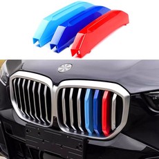 7빔 표준 신장 그릴을 위한 BMW X5 G05 2024 2025 액세서리와 호환되는 정확한 핏 삼색 전면 그릴 인서트 트림, 2024-2025 BMW X5 G05, 1개