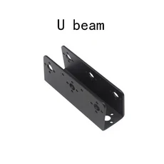 블랙 멀티 Dof 로봇 부품 액세서리 M3/M4 나사 U 빔 서보 브래킷 키트 표준 스티어링, 37 U beam
